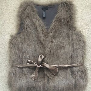 J Crew faux fur vest